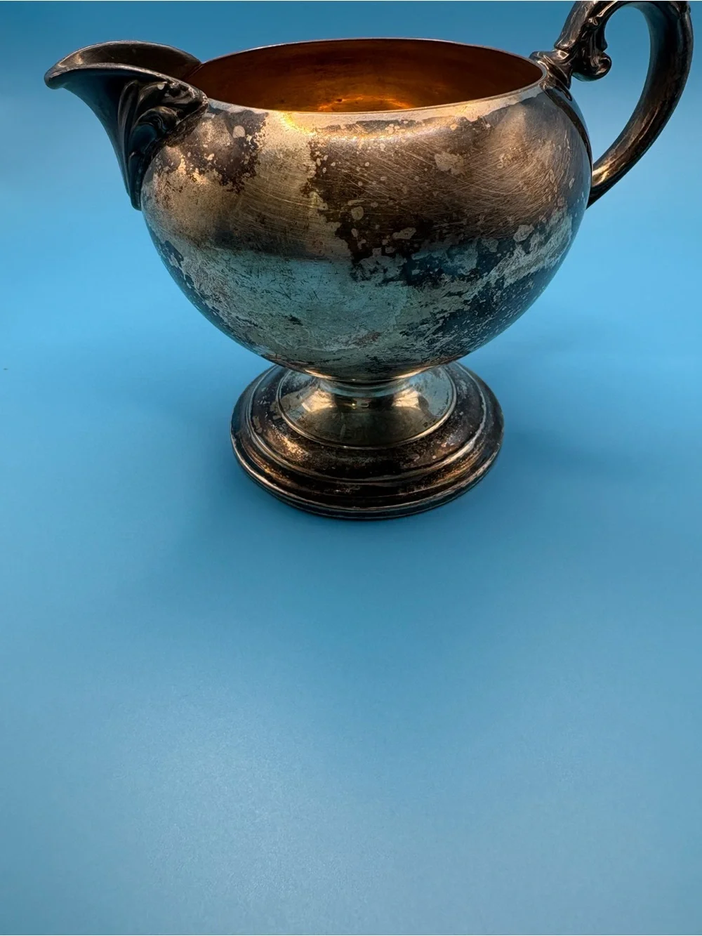 WM ROGERS Heavy Silver Plate Creamer Vintage